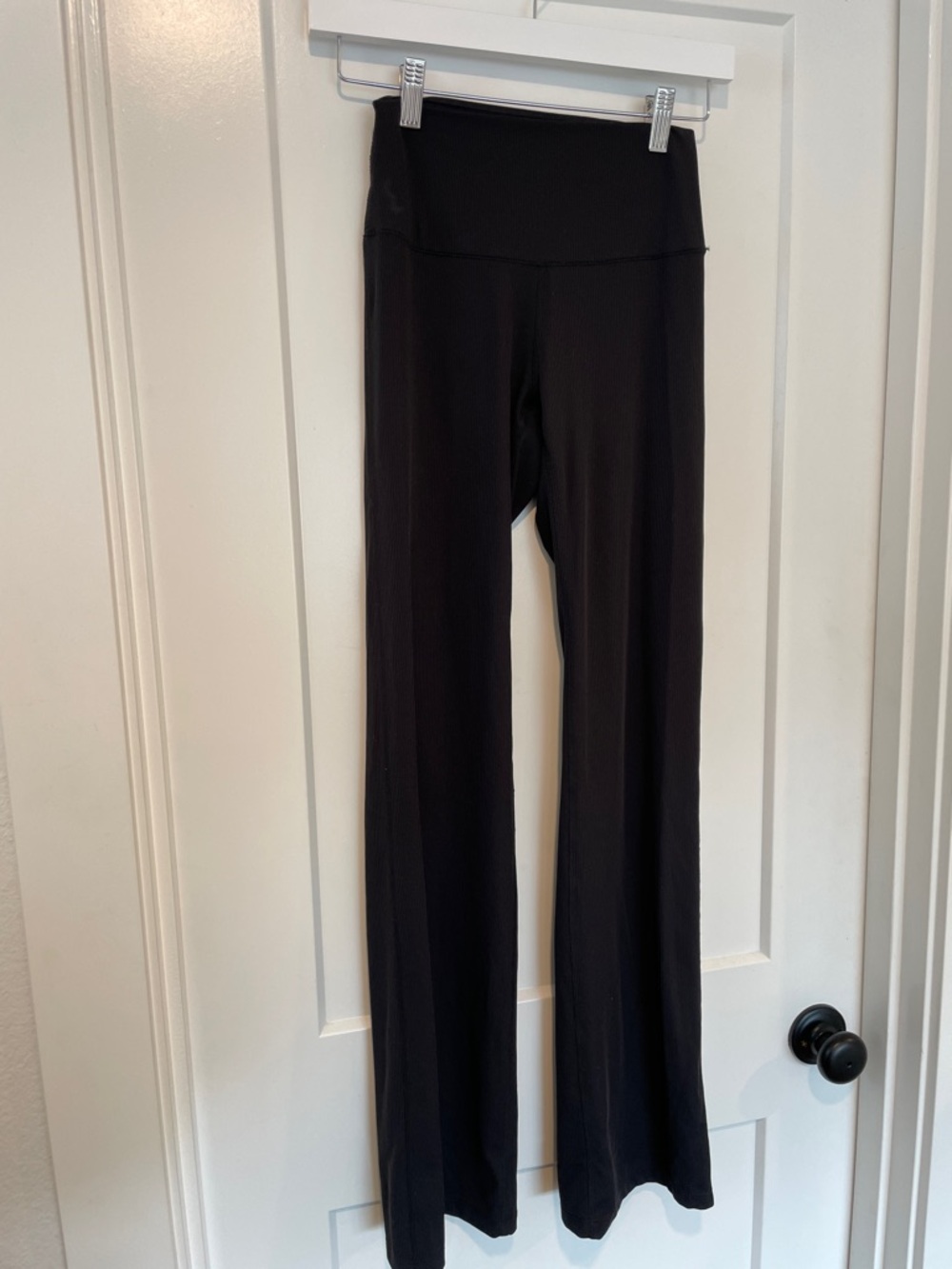 Uniqlo High-Waist Black Flare Yoga Pants